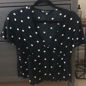 Zara Polka Dot Blouse